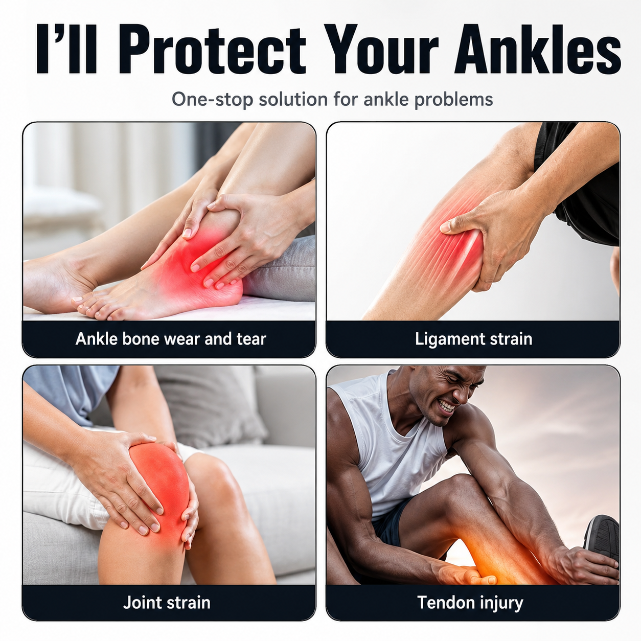 Adjustable Compression Ankle Brace — Sports Injury Support