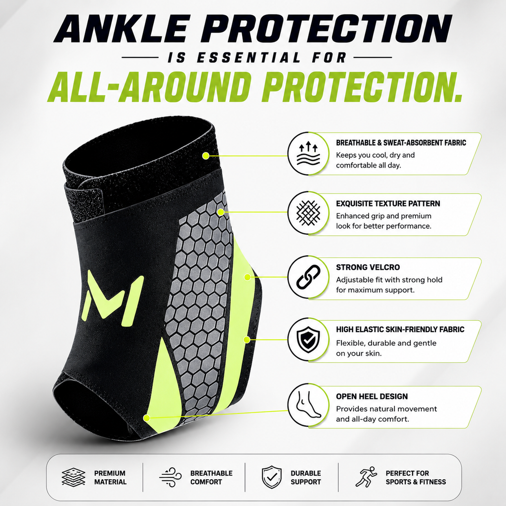 Adjustable Compression Ankle Brace — Sports Injury Support