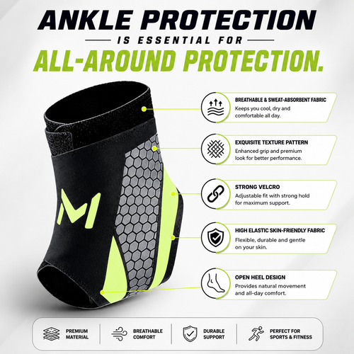 Adjustable Compression Ankle Brace — Sports Injury Support